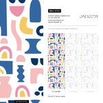Fun Shapes Wallpaper Removable Wallpaper Home Decor Wall Art Room Decor / Abstract Shapes Wallpaper - B760