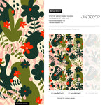 Wallpaper Peel and Stick Wallpaper Removable Wallpaper Home Decor Wall Art Wall Decor Room Decor / Cute Floral Abstract Wallpaper - AS2-B927