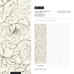 Peel and Stick Wallpaper Removable Wallpaper Wall Decor Home Decor Wall Art Printable Wall Art Room Decor Wall Prints / Beige Floral - C153