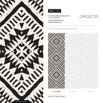 Wallpaper Peel and Stick Wallpaper Removable Wallpaper Home Decor Wall Art Wall Decor Room Decor / Black Geometric African Wallpaper - C376