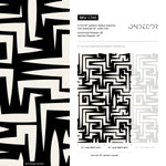 Wallpaper Peel and Stick Wallpaper Removable Wallpaper Home Decor Wall Art Wall Decor Room Decor / Abstract Geometric Wallpaper - C388