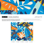 Wallpaper Peel and Stick Wallpaper Removable Wallpaper Home Decor Wall Art Wall Decor Room Decor / Blue Abstract Leaves - C393