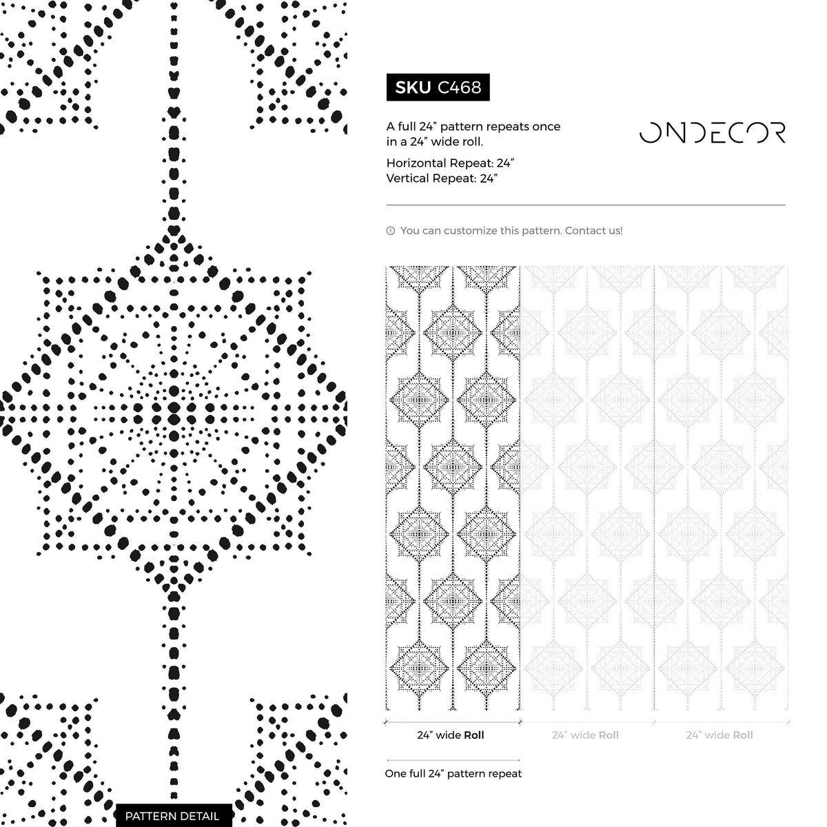 Wallpaper Peel and Stick Wallpaper Removable Wallpaper Home Decor Wall Art Wall Decor Room Decor / Black Geometric Wallpaper - C468