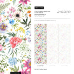 Floral Botanical Spring Wallpaper / Wallpaper Peel and Stick Wallpaper Removable Wallpaper Home Decor Wall Art Wall Decor Room Decor - C785