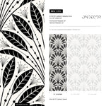Black and Beige Boho Feathers Wallpaper / Peel and Stick Wallpaper Removable Wallpaper Home Decor Wall Art Wall Decor Room Decor - C814