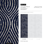 Navy and Silver Modern Wallpaper / Peel and Stick Wallpaper Removable Wallpaper Home Decor Wall Art Wall Decor Room Decor - C877