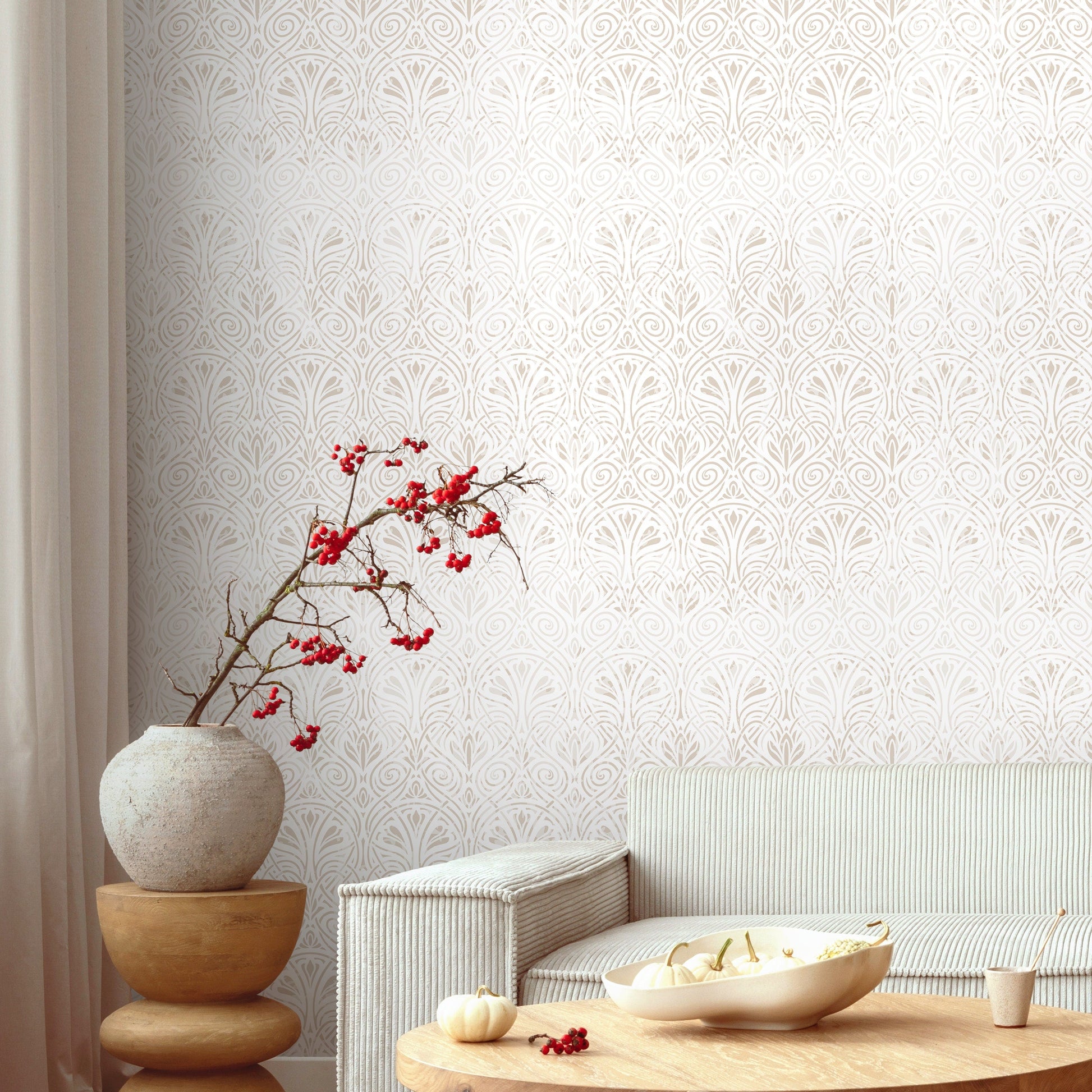 Removable Wallpaper, Scandinavian Wallpaper, Temporary Wallpaper, Minimalistic Wallpaper, Peel and Stick Wallpaper, Wall Paper, Boho - C240