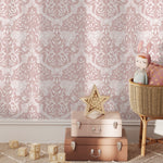Wallpaper Peel and Stick Wallpaper Removable Wallpaper Home Decor Wall Art Wall Decor Room Decor / Pink Vintage Wallpaper - X168