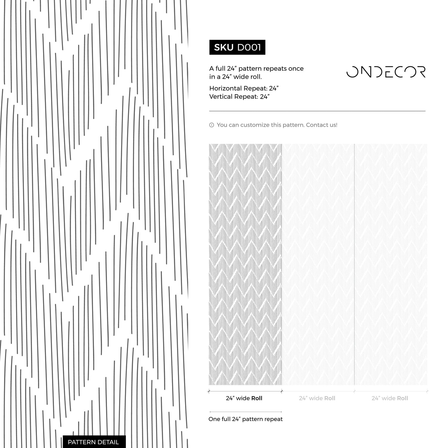 Minimalist Chevron Wallpaper / Peel and Stick Wallpaper Removable Wallpaper Home Decor Wall Art Wall Decor Room Decor - D001