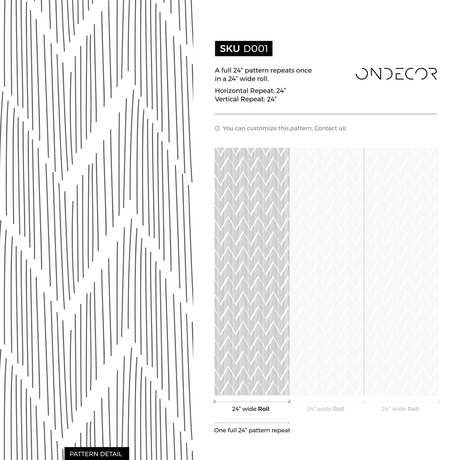 Minimalist Chevron Wallpaper / Peel and Stick Wallpaper Removable Wallpaper Home Decor Wall Art Wall Decor Room Decor - D001