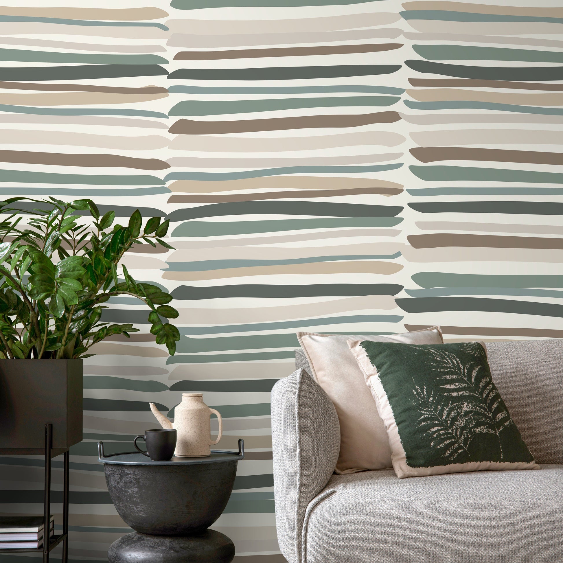 Unique Striped Wallpaper Modern Wallpaper Peel and Stick and Traditional Wallpaper - D794