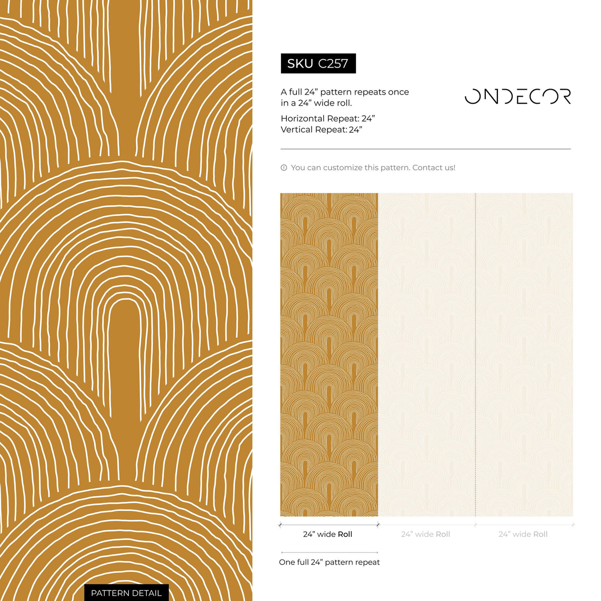 Peel and Stick Wallpaper Removable Wallpaper Wall Decor Home Decor Wall Art Printable Wall Art Room Decor / Mustard Wallpaper - C257