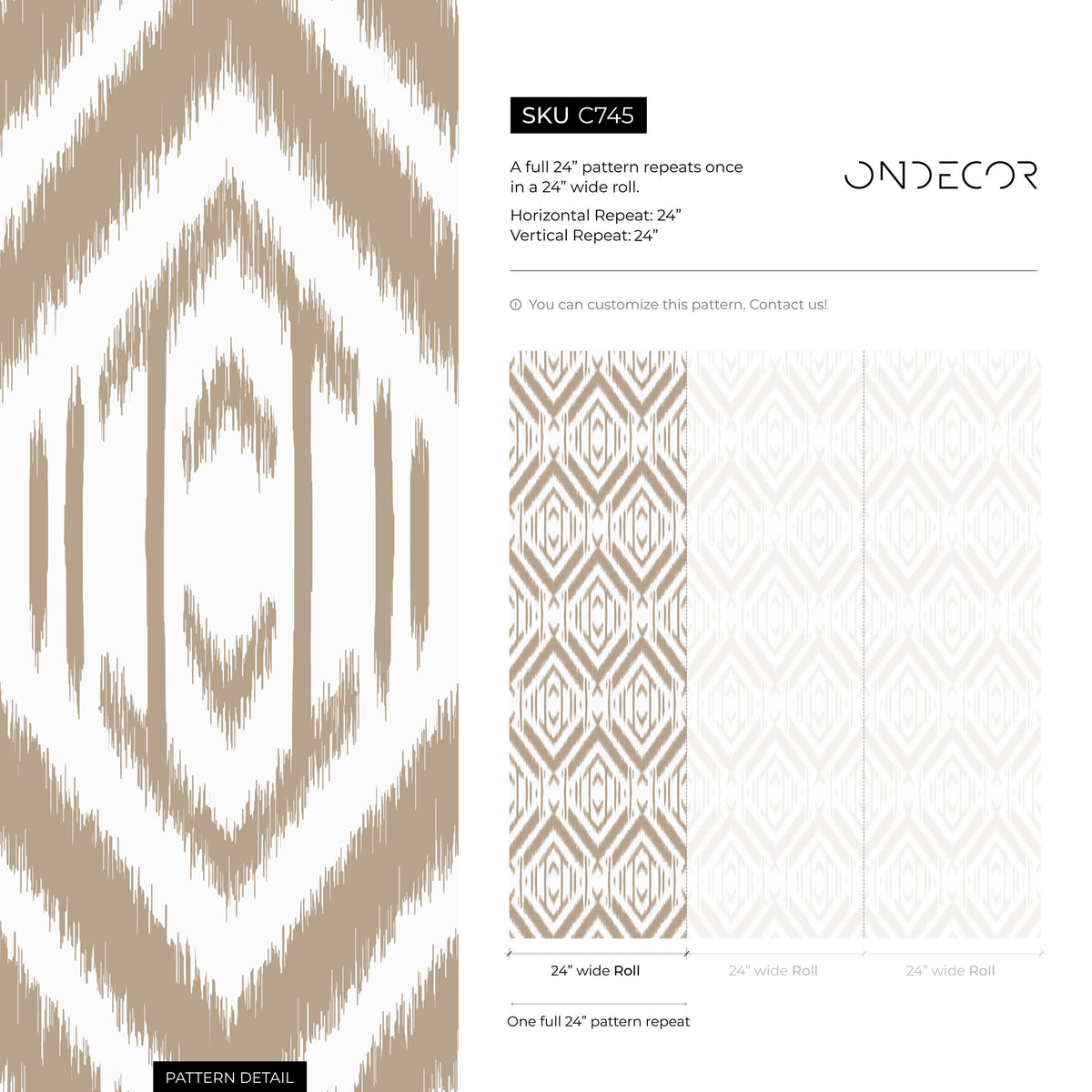 Beige Tribal Boho Wallpaper / Wallpaper Peel and Stick Wallpaper Removable Wallpaper Home Decor Wall Art Wall Decor Room Decor - C745