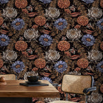 Floral Garden Wallpaper Peonny and Butterflies Wallpaper Peel and Stick and Traditional Wallpaper - D822