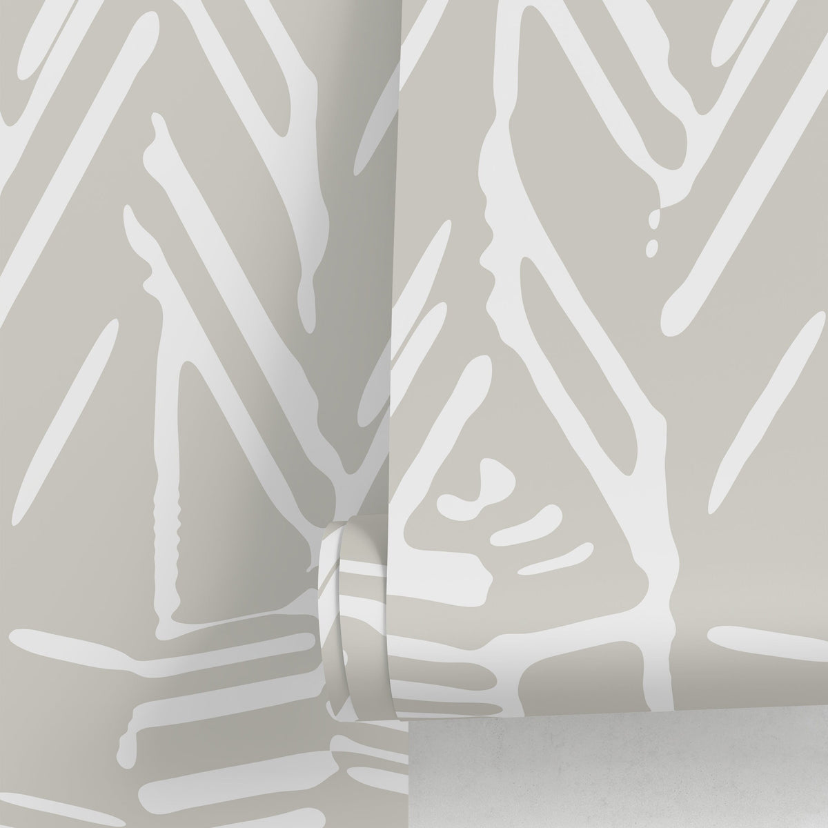 Wallpaper Peel and Stick Wallpaper Removable Wallpaper Home Decor Wall Art Wall Decor Room Decor / White and Beige Abstract Wallpaper- C569
