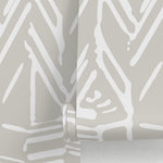 Wallpaper Peel and Stick Wallpaper Removable Wallpaper Home Decor Wall Art Wall Decor Room Decor / White and Beige Abstract Wallpaper- C569