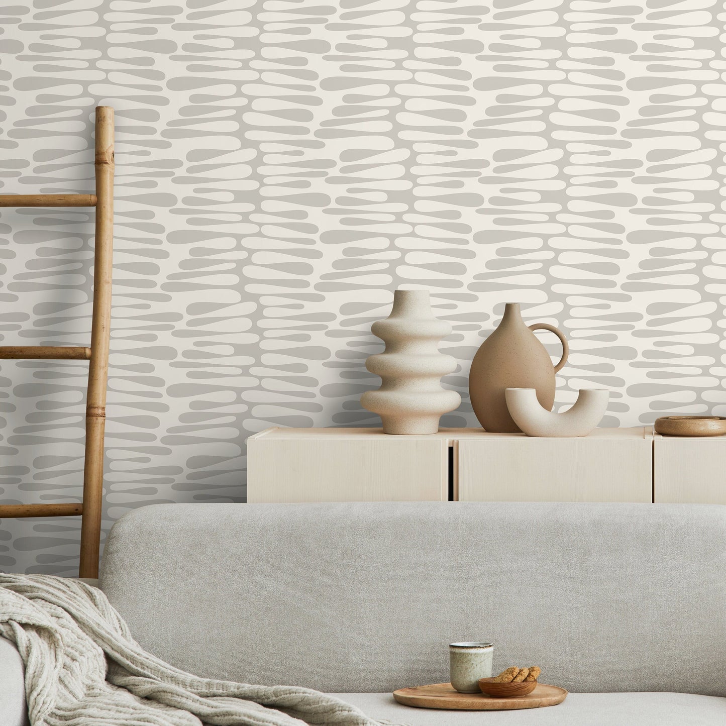 Wallpaper Peel and Stick Wallpaper Removable Wallpaper Home Decor Wall Art Wall Decor Room Decor / Beige Abstract Wallpaper - C571