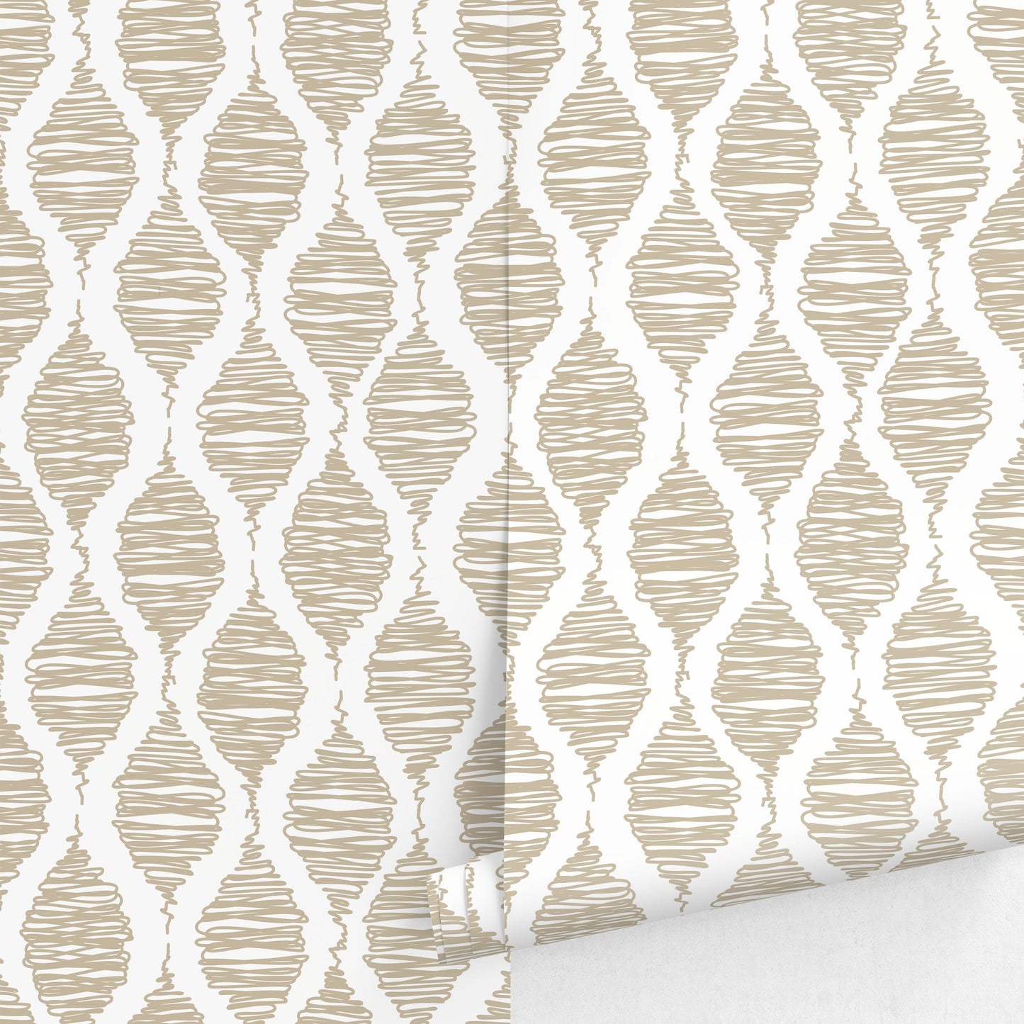 Wallpaper Peel and Stick Wallpaper Removable Wallpaper Home Decor Wall Art Wall Decor Room Decor / Wavy Art Abstract Wallpaper - C580