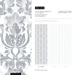 Vintage Damask Wallpaper Removable Wallpaper Wall Decor Home Decor Wall Art Printable Wall Art Room Decor Wall Prints Wall Hanging - B780