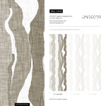 Abstract Waves Wallpaper Modern Wallpaper Peel and Stick and Traditional Wallpaper - D838