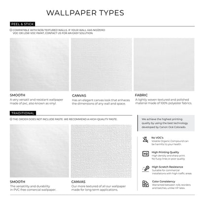 Removable Wallpaper Wallpaper Plants Wallpaper Peel and Stick Wallpaper / Watercolor Gray Wallpaper- X124
