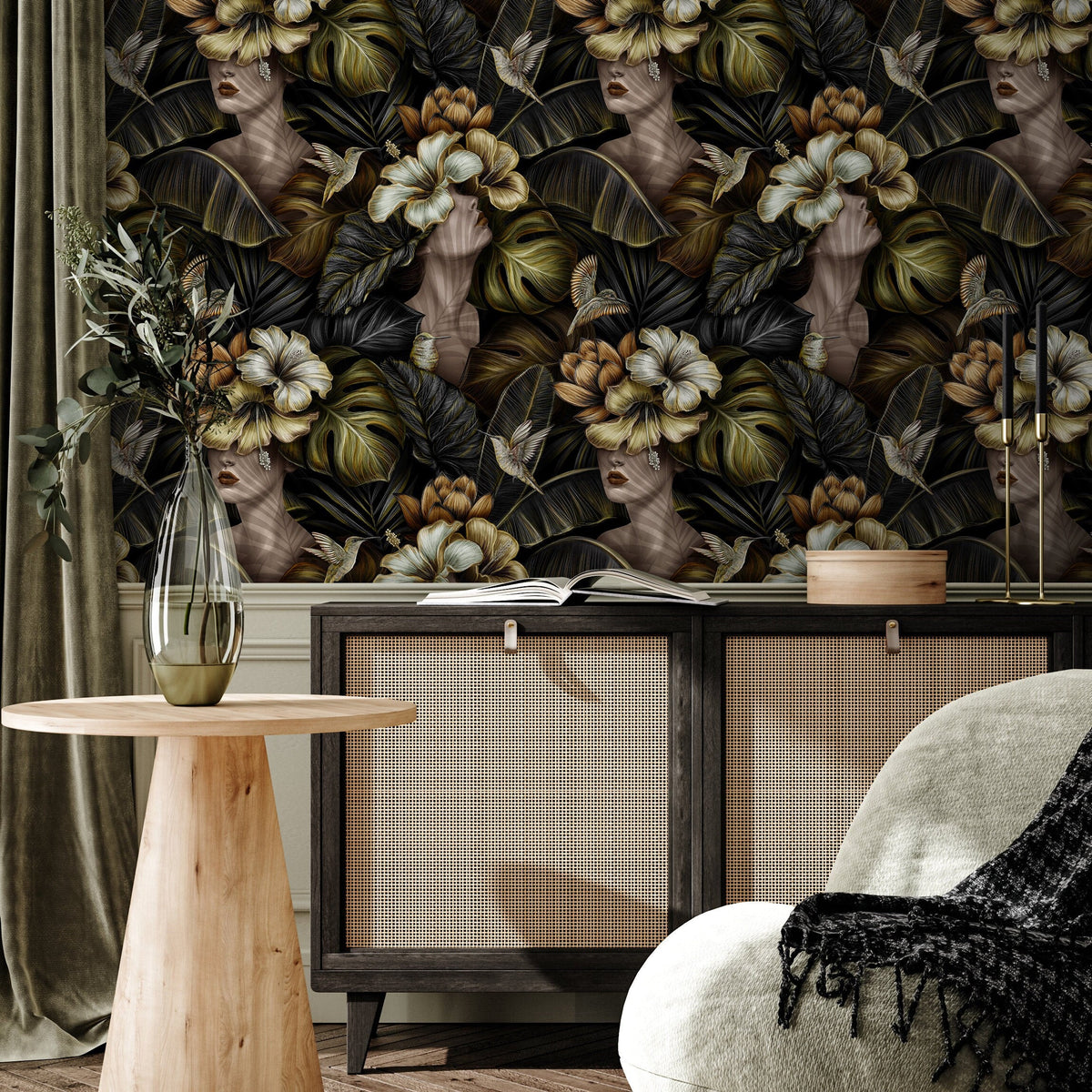 Wallpaper Peel and Stick Wallpaper Removable Wallpaper Home Decor Wall Art Wall Decor Room Decor / Floral Art Wallpaper - C399