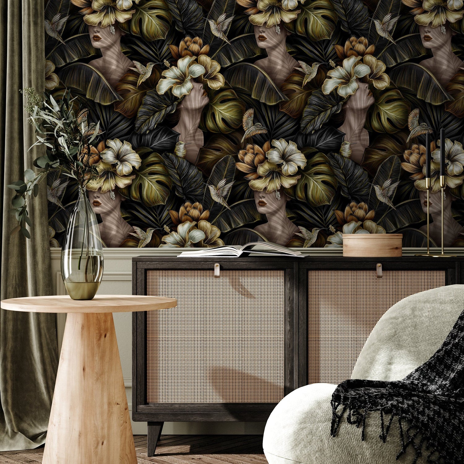 Wallpaper Peel and Stick Wallpaper Removable Wallpaper Home Decor Wall Art Wall Decor Room Decor / Floral Art Wallpaper - C399