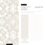 Wallpaper Peel and Stick Wallpaper Removable Wallpaper Home Decor Wall Art Wall Decor Room Decor / Beige Damask Wallpaper - C422