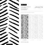 Wallpaper Peel and Stick Wallpaper Removable Wallpaper Home Decor Wall Art Wall Decor Room Decor / Black and White Boho Wallpaper - C518