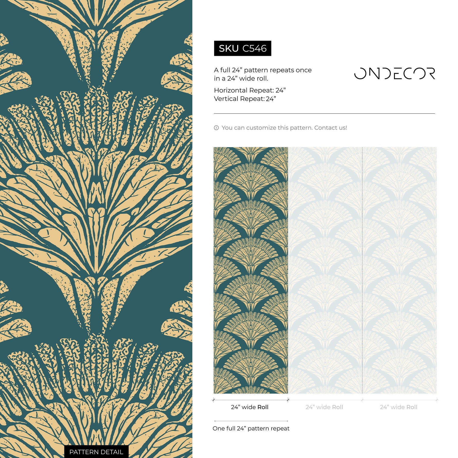 Wallpaper Peel and Stick Wallpaper Removable Wallpaper Home Decor Wall Art Wall Decor Room Decor / Green Modern Palms Wallpaper - C546