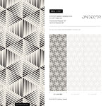Wallpaper Peel and Stick Wallpaper Removable Wallpaper Home Decor Wall Art Wall Decor Room Decor / Black Geometric Wallpaper - C557
