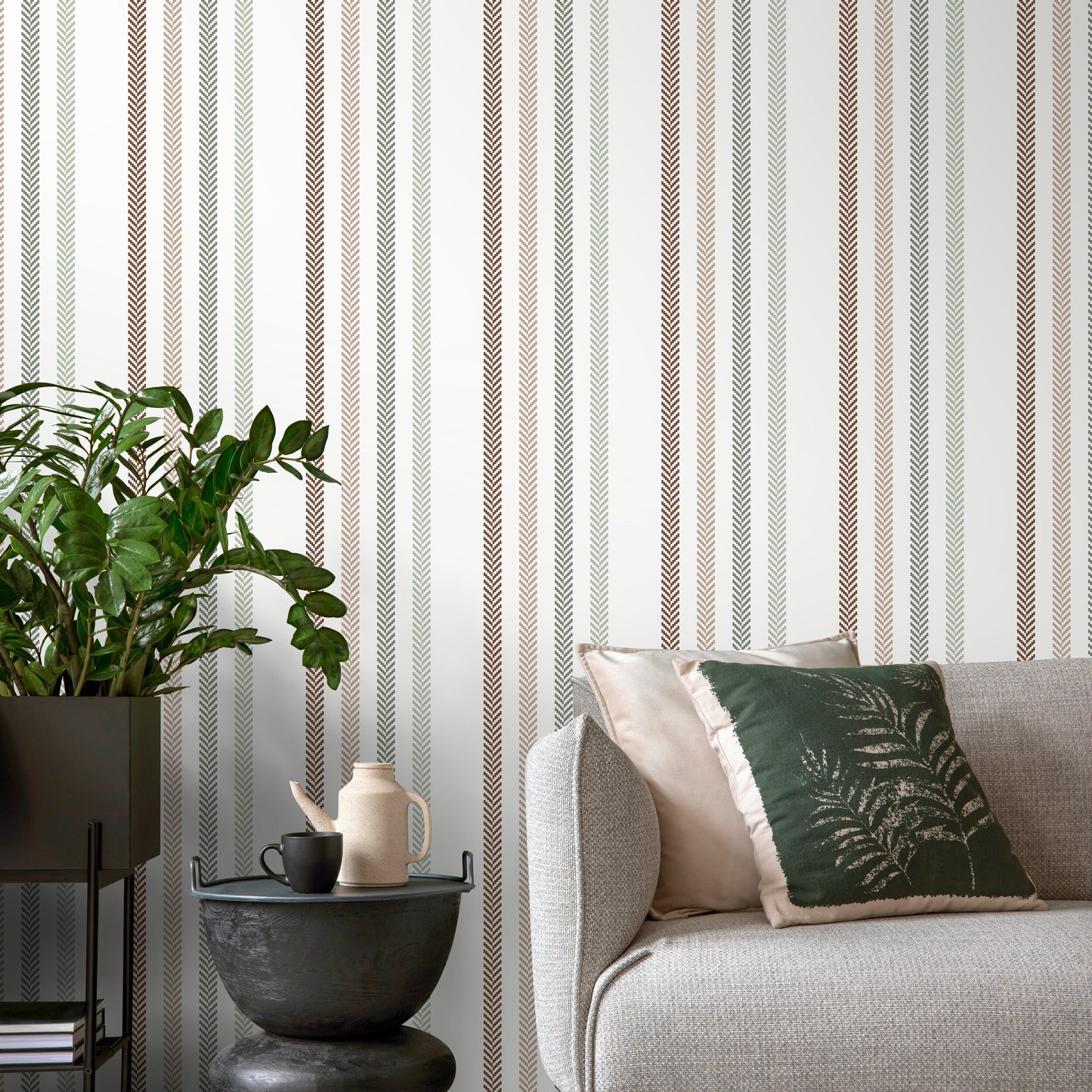 Boho Striped Wallpaper Farmhouse Wallpaper Peel and Stick and Traditional Wallpaper - D779