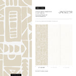 Wallpaper Peel and Stick Wallpaper Removable Wallpaper Home Decor Wall Art Wall Decor Room Decor / Beige Modern Boho Wallpaper - C592