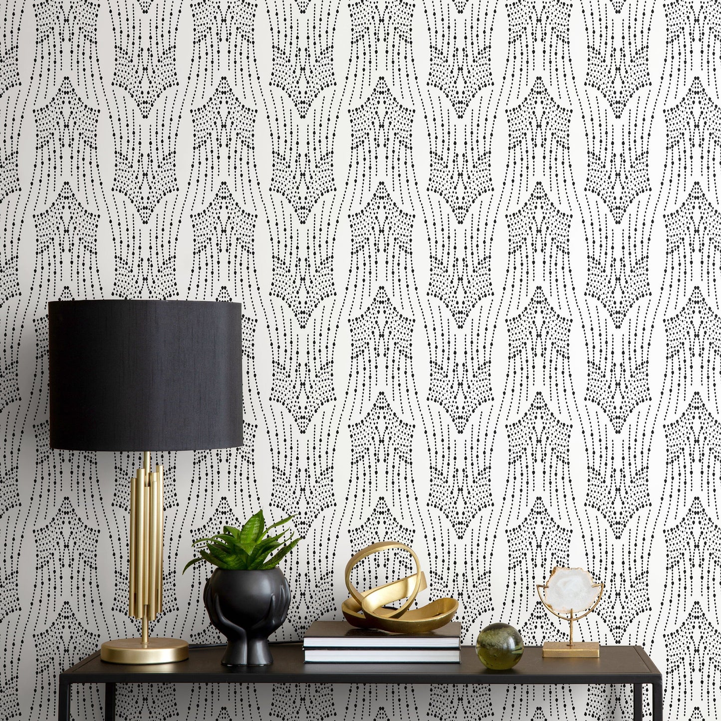 Black and White Abstract Wallpaper / Peel and Stick Wallpaper Removable Wallpaper Home Decor Wall Art Wall Decor Room Decor - C868