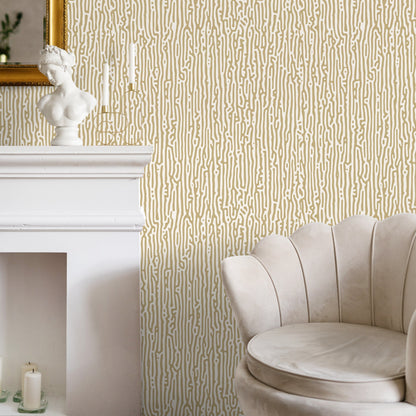 Beige Abstract Wallpaper Contemporary Art Wallpaper Peel and Stick and Traditional Wallpaper - D855