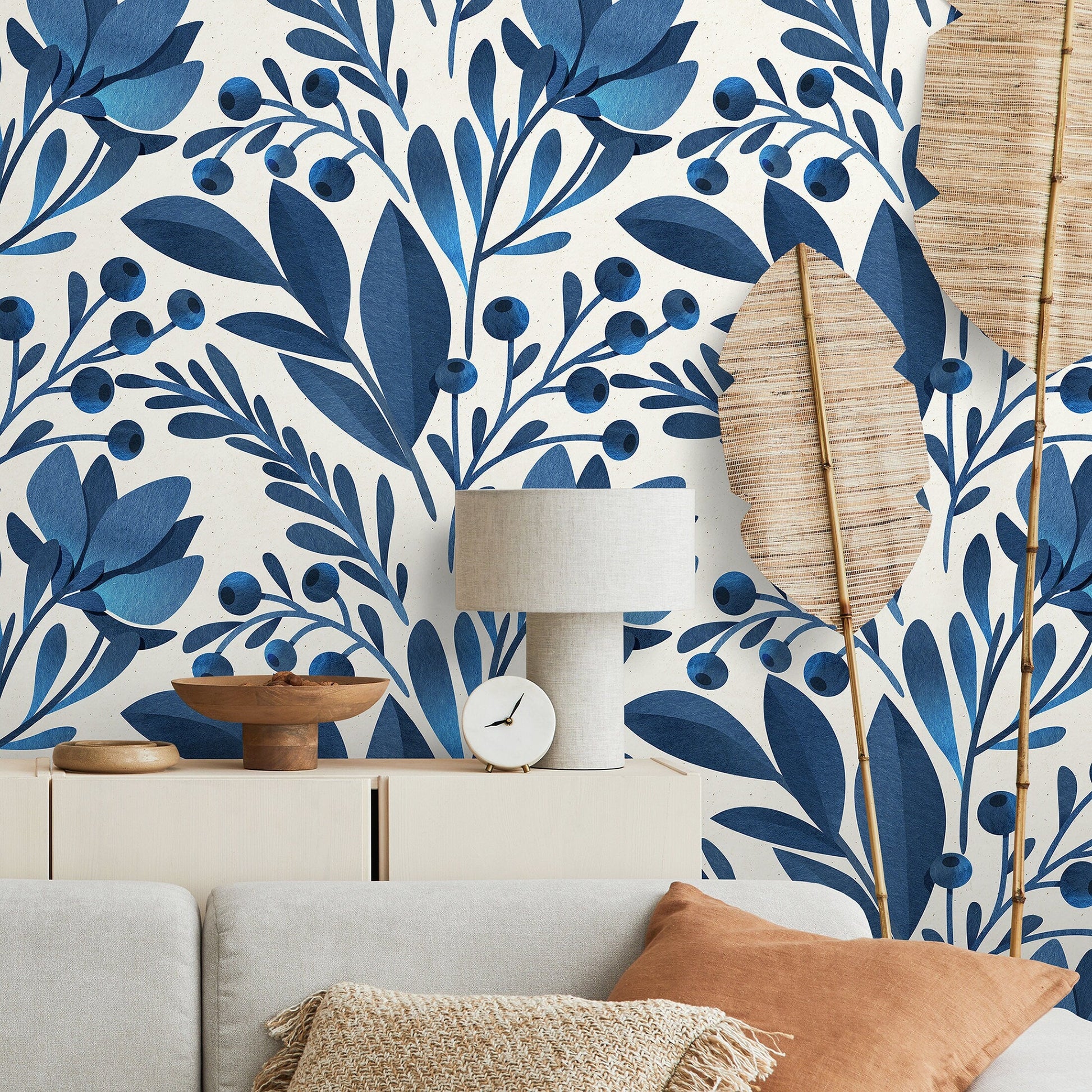 Removable Wallpaper Peel and Stick Wallpaper Wall Paper Wall Mural - Leaf Wallpaper Tropical Wallpaper - A371