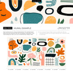Removable Wallpaper Scandinavian Wallpaper Colorful Wallpaper Peel and Stick Wallpaper Wall Paper Mural - B302