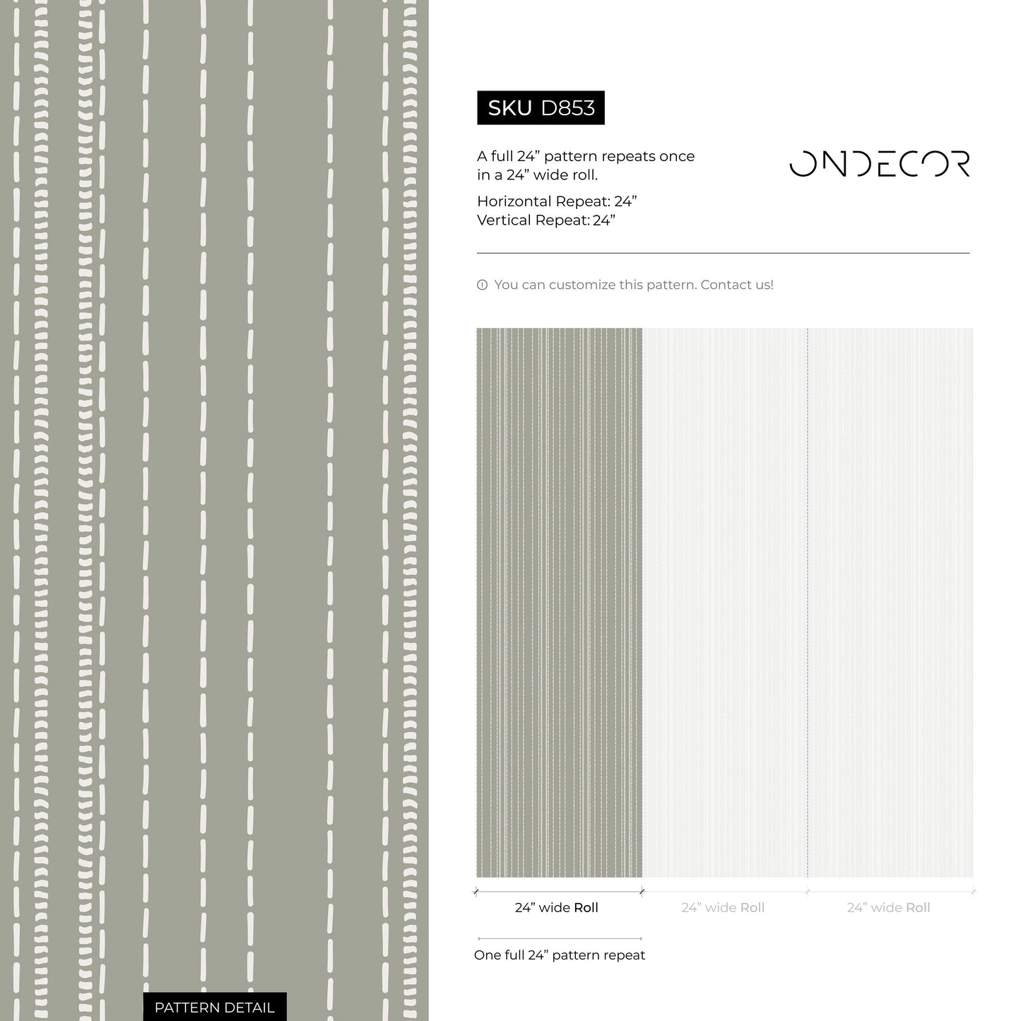 Sage Green Minimalist Wallpaper Striped Wallpaper Peel and Stick and Traditional Wallpaper - D853