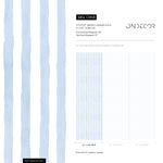 Baby Blue Striped Wallpaper Watercolor Wallpaper Peel and Stick and Traditional Wallpaper - D858