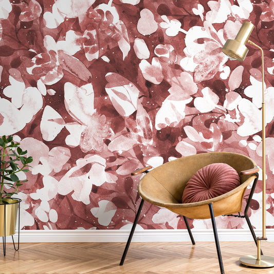 Wallpaper Peel and Stick Wallpaper Removable Wallpaper Home Decor Wall Art Wall Decor Room Decor / Abstract Leaves Wallpaper - X153