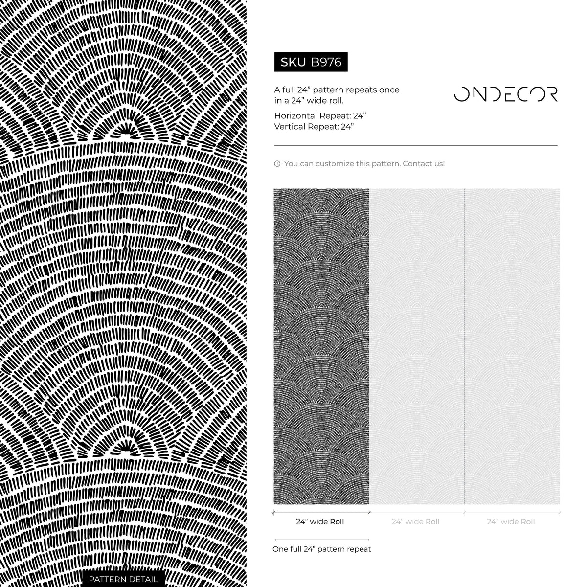 Wallpaper Peel and Stick Wallpaper Removable Wallpaper Home Decor Wall Art Wall Decor Room Decor / Black and White Wallpaper - B976