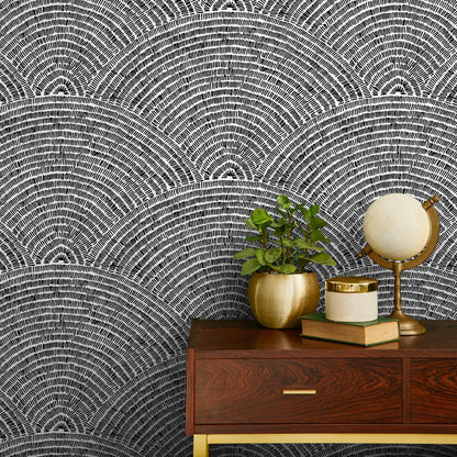 Wallpaper Peel and Stick Wallpaper Removable Wallpaper Home Decor Wall Art Wall Decor Room Decor / Black and White Wallpaper - B976