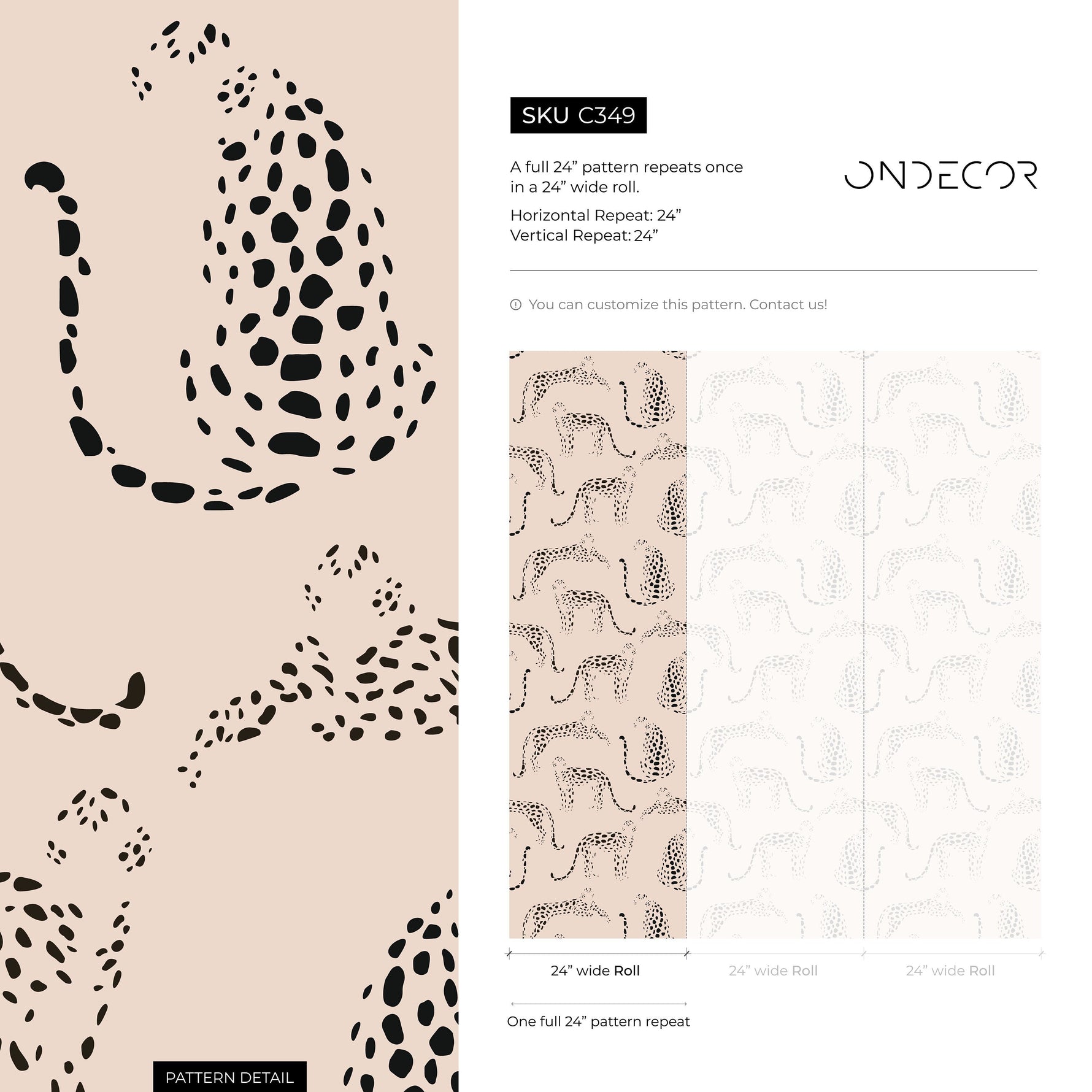 Wallpaper Peel and Stick Wallpaper Removable Wallpaper Home Decor Wall Art Wall Decor Room Decor / Pink Animal Wallpaper - C349