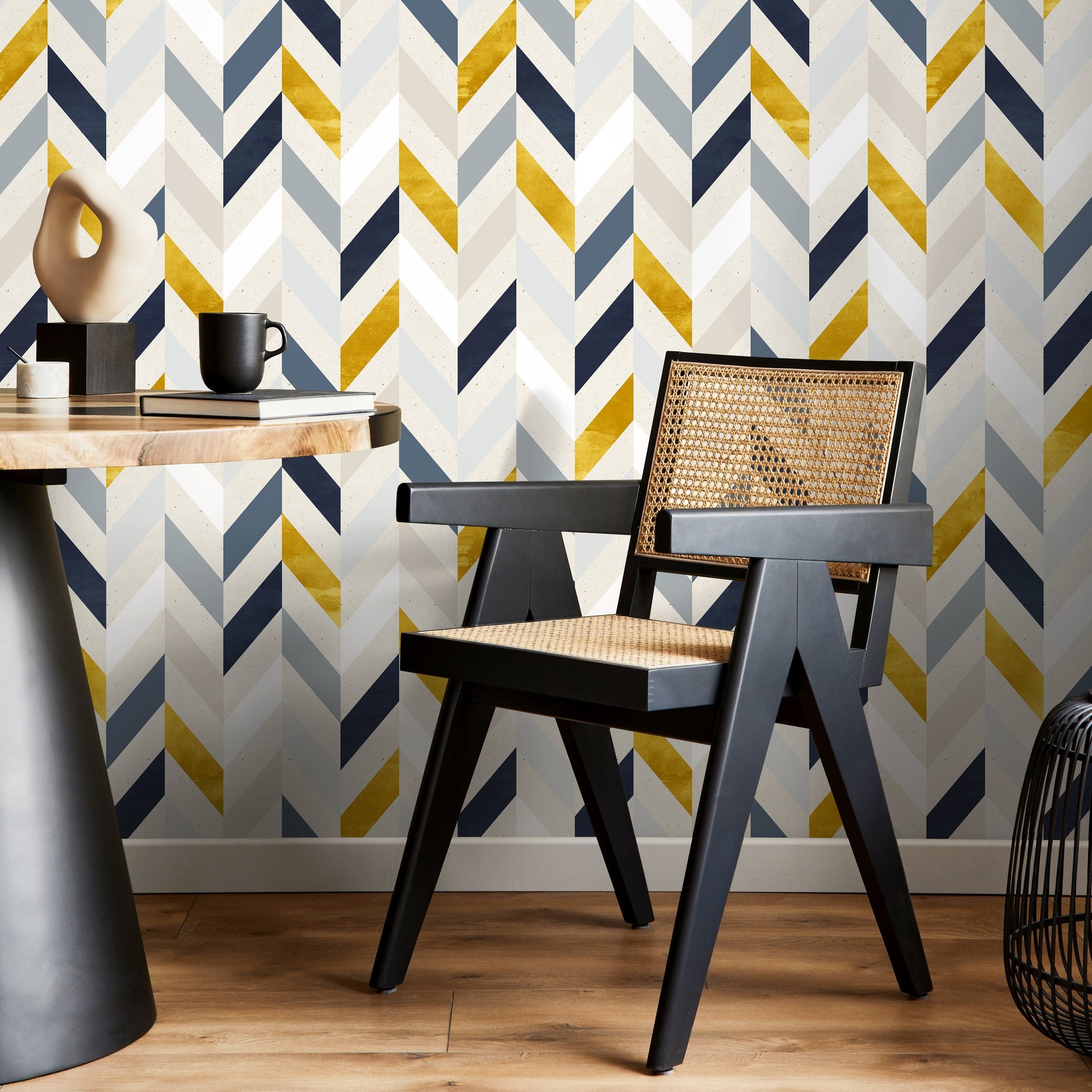 Modern Herringbone Wallpaper Peel and Stick and Traditional Wallpaper - A104