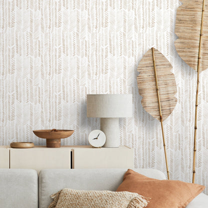 Wallpaper Peel and Stick Wallpaper Removable Wallpaper Home Decor Wall Art Wall Decor Room Decor / Beige Abstract Boho Wallpaper - C357