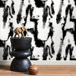 Removable Wallpaper Peel and Stick Wallpaper Wall Paper Wall Mural Wallpaper Watercolor Wallpaper Watercolor Print / Black and white - X111