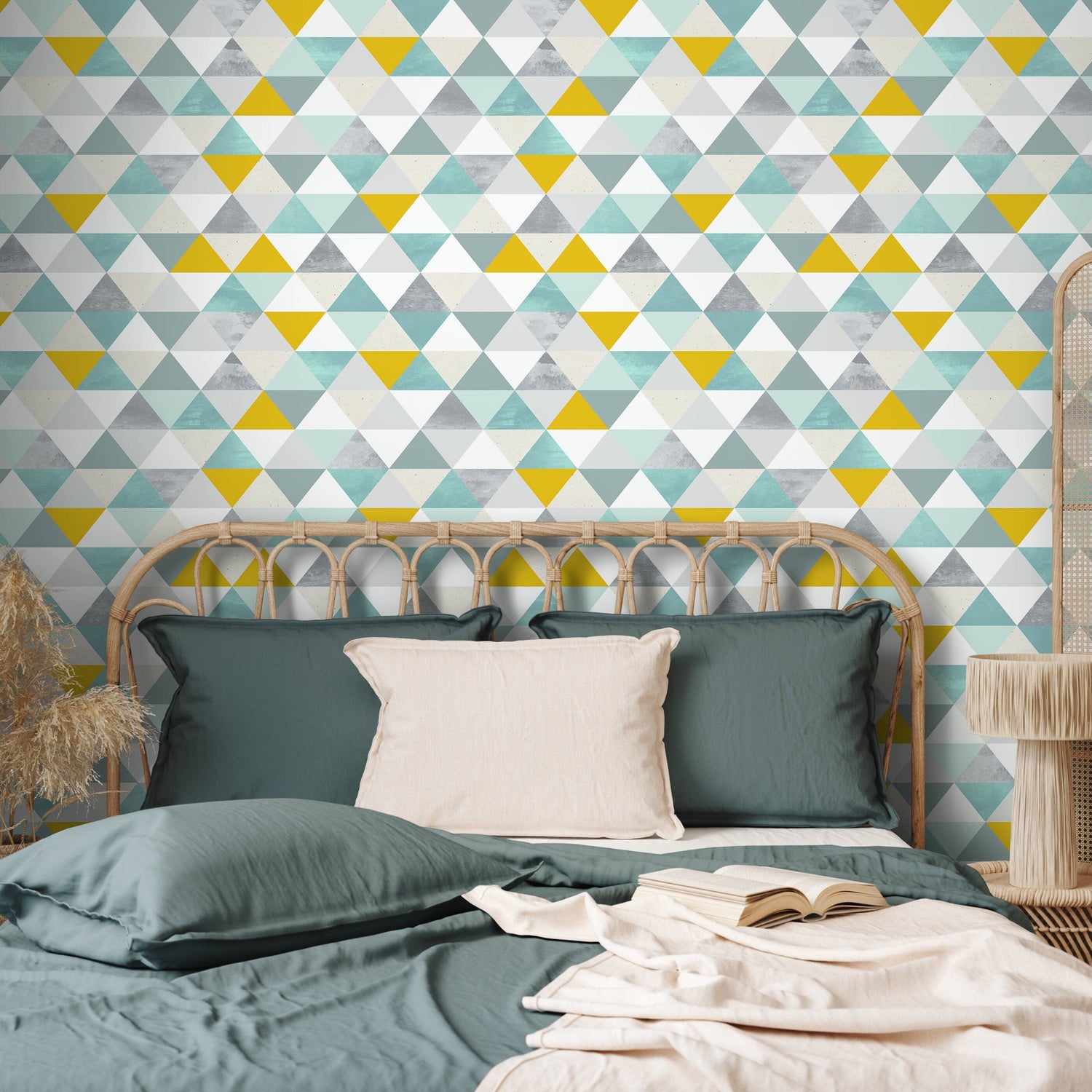 Wallpaper, Removable Wallpaper, Removable wallpaper, Triangles Wallpaper - A732