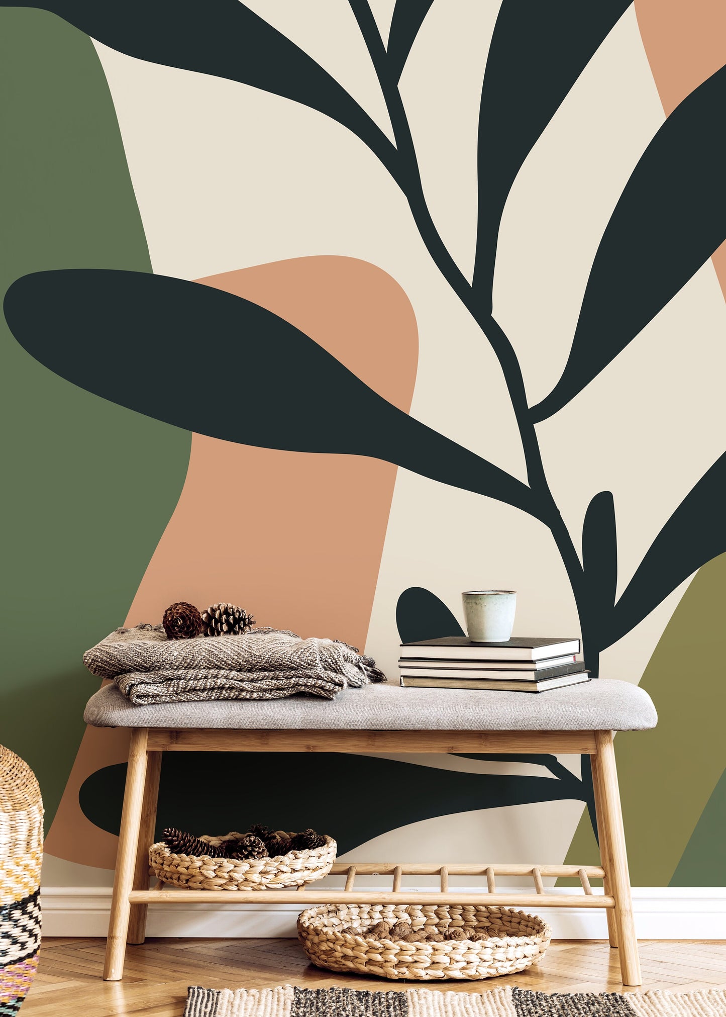 Olive Branch Harmony Wallpaper - C016