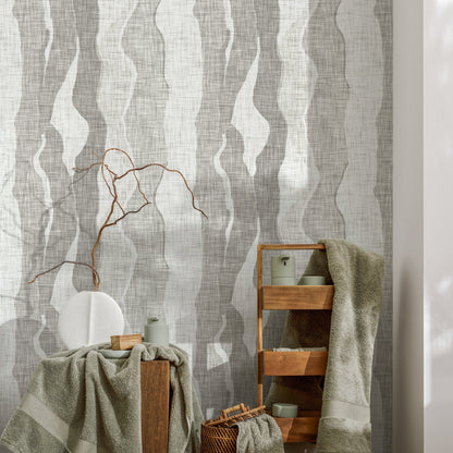 Grey Abstract Wallpaper Maximalist Wallpaper Peel and Stick and Traditional Wallpaper - D798