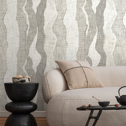 Grey Abstract Wallpaper Maximalist Wallpaper Peel and Stick and Traditional Wallpaper - D798